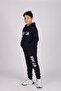 Buseyiz VIN GA writing detailed hooded and kangaroo pocket boy's tracksuit suit - 3