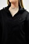 Women's Black Lined Water Resistant Hooded Pocket Raincoat - Windbreaker Jacket - 4