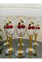 2 Pieces Cherry Brown Soft Drink Cup & Beverage Cup with Gold Detail 190Cc - 4