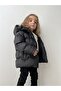 Black Baby Boy Coat with Plush Fur Inside and Stable Hood