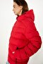 Red Women's Coat - Waterproof and Windproof, Padded - 6