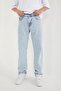 Men's Straight Pocket Light Blue Baggy Pants Jeans - 2