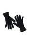 Women's Black Fleece Winter Closed-Fingered Fleece 1 Pair Gloves with Elastic Wrist Thermal