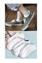5 Pairs Women Plain White Elastics Colorful Ankle Booties Socks