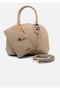Women's Embossed Chain Embossed Patterned Cotton Woven Strap Vegan Shoulder Bag and Wallet - 8
