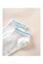 5 Pairs Women Plain White Elastics Colorful Ankle Booties Socks - 4