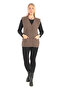 Women's V-Neck Winter Thick Woolen Hair Knit Model Knitwear Button Mother Vest with Pockets - 2