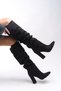 Issonesra Women's Gusseted Boots 00121001 Black Suede - 2