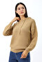 Women's Hooded Knitwear Sweater - 4