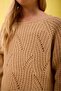 Girl's Knitted Patterned Crew Neck Sweater - Knitwear Sweater - 6