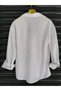 Men's Winter Seasonal White Corded Ottoman Textured Oversize Shirt - 2