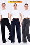 Black-Navy Blue-Anthracite Seasonal Loose Wide Comfortable Leg Side Pocket Women's 3-Piece Sweatpants