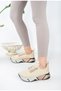 Daily Beige-multi Women's Sneaker Lace-up Knitwear Flexible Light and Thick Sole Walking Sports Shoes - 5