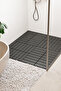 1066 Model 6-Piece Anthracite Garden Balcony Terrace Floor and Bath Mat - Outdoor Tile - 3