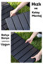 1066 Model 6-Piece Anthracite Garden Balcony Terrace Floor and Bath Mat - Outdoor Tile - 7