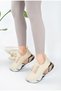 Daily Beige-multi Women's Sneaker Lace-up Knitwear Flexible Light and Thick Sole Walking Sports Shoes - 4