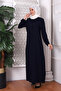 عادي أزرق داكن داكن رقبة دانتيل على شكل قرص العسل قماش Ferace 9229-22 - 4
