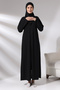 Black Women's Zippered One-Piece Self-Covering Prayer Dress - 5