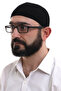 أسود الشتاء الصليب منقوشة المنسوجة Skullcap