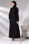 Black Women's Zippered One-Piece Self-Covering Prayer Dress - 2