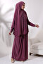 Two Pieces Pearls Jewelled Lower Top Practical Prayer Dress 8017 Dried Rose - 3