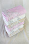 100% Cotton, Luxury Guipure Lace Detailed 6-Piece Towel Set - Perfect for Gifts, Baby Showers, and Bridal Trousseaus - Colorful - 5