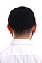 Black Folded Plain Pattern Winter Velvet Skullcap Hat - 6