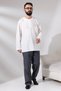 Men's Smoked Sycamore Relaxed Fit Elastic Waist Hajj and Umrah Linen Shalwar Trousers - 7