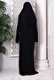 One-Piece Practical Prayer Dress with Headscarf and Robe 8015 Black - 6