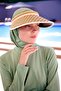 Diamond Patterned Beige Visor Hat 14395 - 3