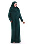 One Piece Practical Prayer Dress with Headscarf and Robe 8015 Emerald Green