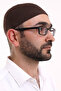 Lace Cotton Knitwear Machine Knitted Skullcap Brown - 2