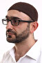 Lace Cotton Knitwear Machine Knitted Skullcap Brown
