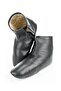 Mest Socks Sheepskin Fur Wide Zipper Black