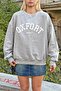 Gray Oxfrt Printed Cotton Women's Sweatshirt - 4