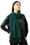 Green Tasseled Tulle Shawl Mevlüt Coverlet - 5