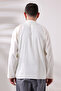 Cream Men's Relaxed Fit 3-Button Judge Collar Hajj and Umrah Linen Shirt - 3