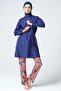 Pool Full Covered Hijab Swimsuit 23246 Indigo Blue 3XL - 4