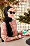 غطاء رأس شال من التول الأسود العملي - B2401 - 5