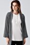 Long Sleeve Stripe Flexible Ribbed Viscous Maternity Dressing Gown Pajama Set - 7
