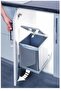 Stainless steel chrome 12 lt rail mounted trash can for inside the cabinet - 3