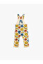 Strappy Long Jumpsuit Salopet with Animal Print Detail - 2