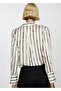 Striped wrap blouse - 4