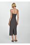 Trägerloses, schmal gestreiftes Kleid - 4