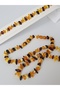Drop Amber Necklace Bracelet Set 3 Colors Natural Knotted Design