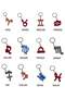 Aries Zodiac Keychain Red - 2