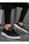BA0005 Laceless High Sole Classic Tasseled Corcik Men's Shoes Black White - 3
