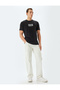 Crew Neck Slogan Printed Cotton T-Shirt - 2