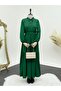 Neck Ruffle Piece Seersucker Dress