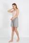Women's Rope Strap Cotton Combed Shorts Suit Powder 3619 - 2